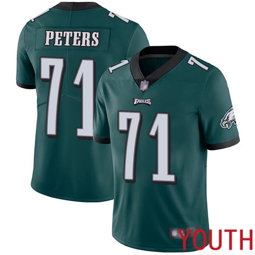 Youth Philadelphia Eagles #71 Jason Peters Midnight Green Team Color Vapor Untouchable NFL Jersey Limited Player->youth nfl jersey->Youth Jersey